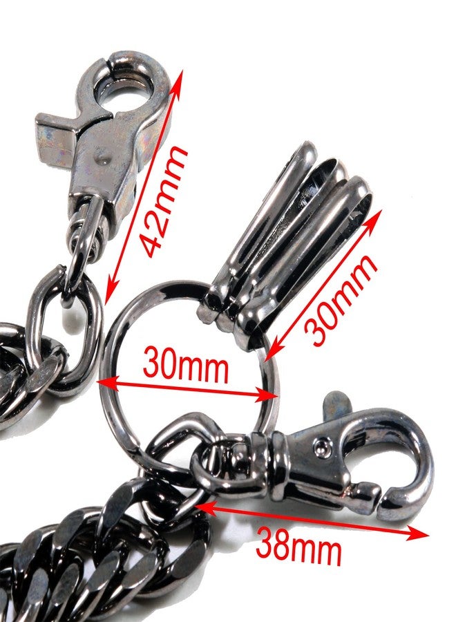 Double K Strong Heavy Biker Trucker Keychain Key Jean Wallet Chain (17") Black CS1120BLK - Image 4